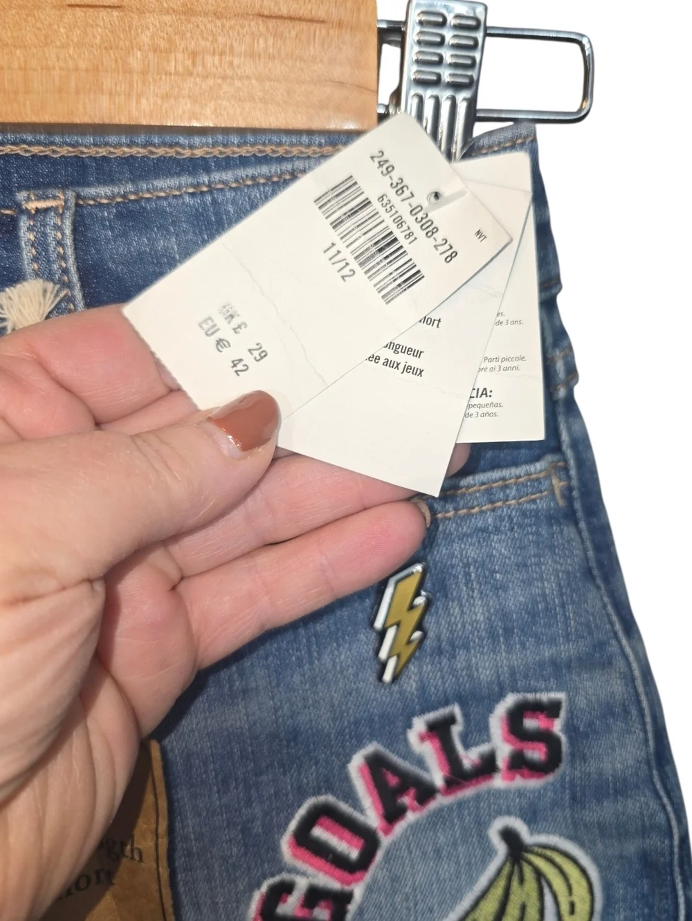 Abercrombie Kids Jean Shorts Bundle Play Length Distressed Patches NWTSize 11/12